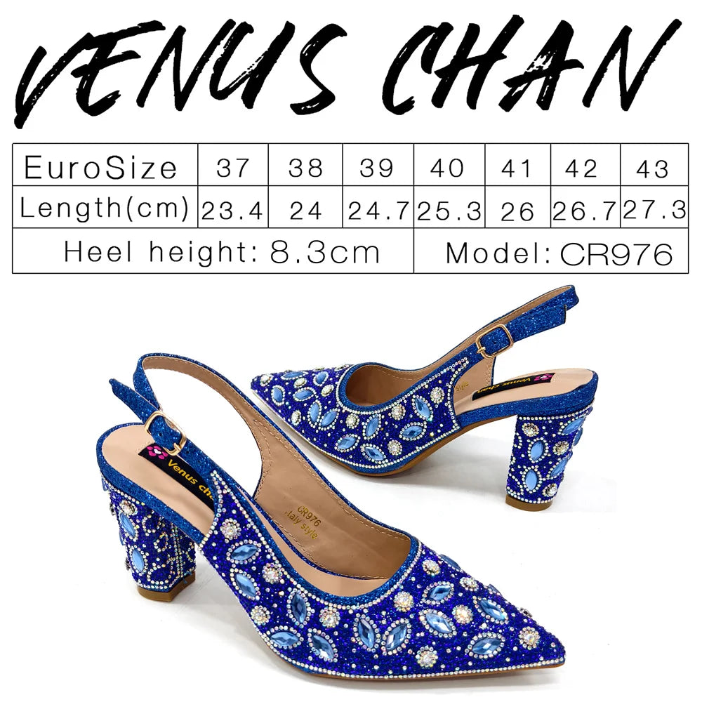 Elegant Italian Style Evening Party Shoe and Bag Set - Comfortable High Heel Women’s Shoes With Chic Hollow Design Handbag