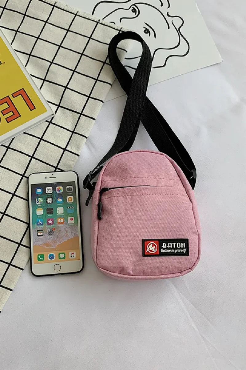 Canvas-Tasche 2025: New Fashion Crossbody Women's - Mobile Canvas Student Versatile Outdoor Sports Mini Collection