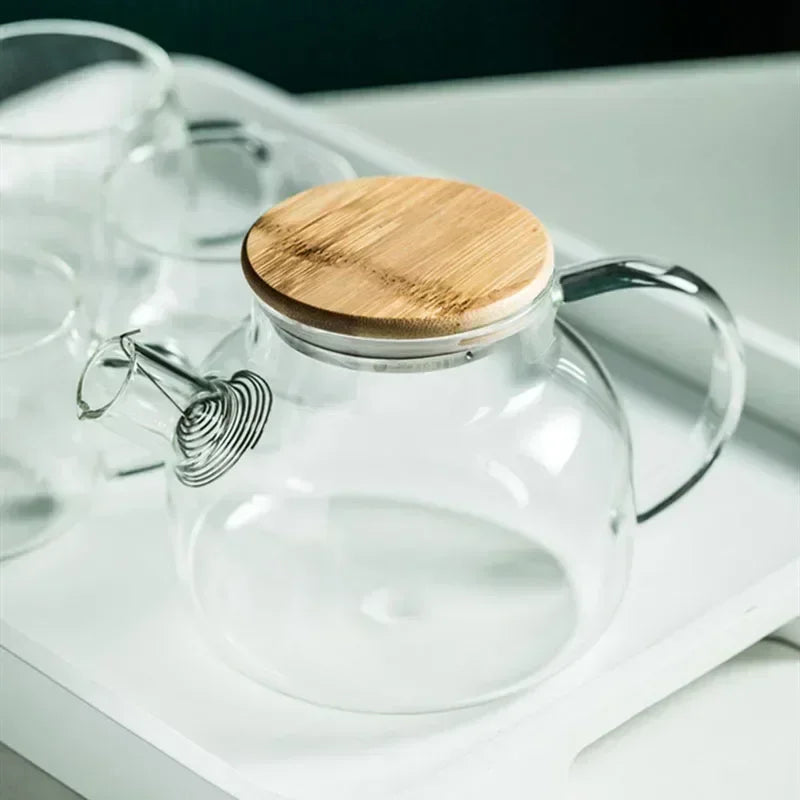 Borosilikat Teekanne Transparent Hitzebeständig - 1,8L Glas