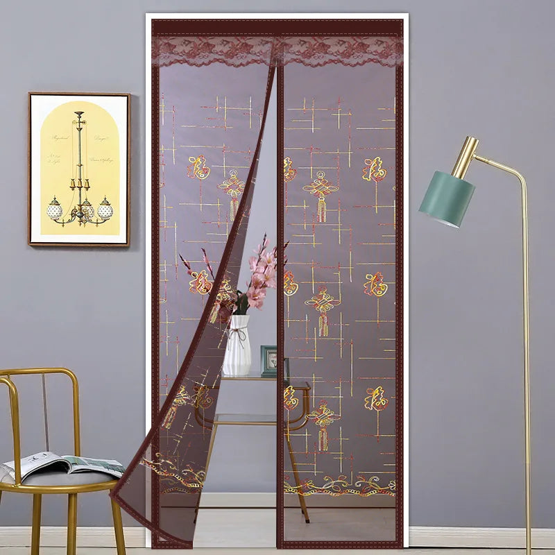 Door Curtain Summer Anti-mosquito Household Magnetic Screen Door Screen Magnet Pair Suction Partition Curtain Free Punch