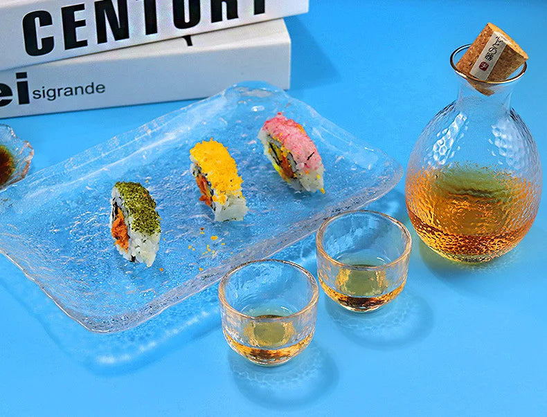 Japanese Sake Jug Set, Wine Glasses, Crystal Pot, Wine Tank Cup Set, Flagon Liquor Glass Dispenser, Creative Wine Cup, Gifts