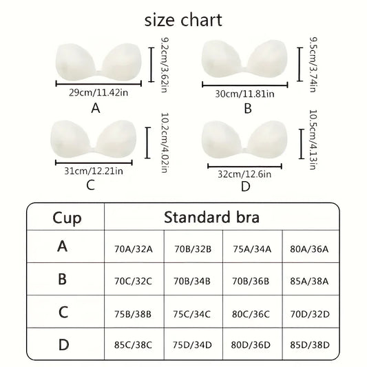 Women's Invisible, Soft, Elegant Strapless and Seamless Push-Up Bra - Support Underwear