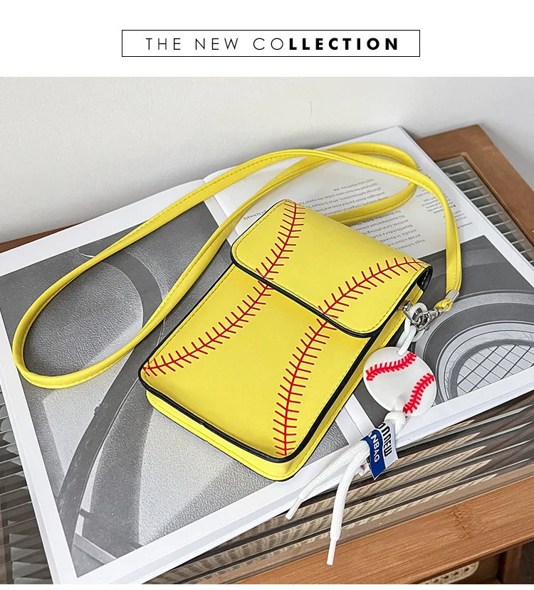 Fashion Vielseitige Umhängetaschen 2025 - Baseball Bedruckt Schultertasche - Handy Quadrat Taschen Personalisiert Schräg Kleine Geldbörse