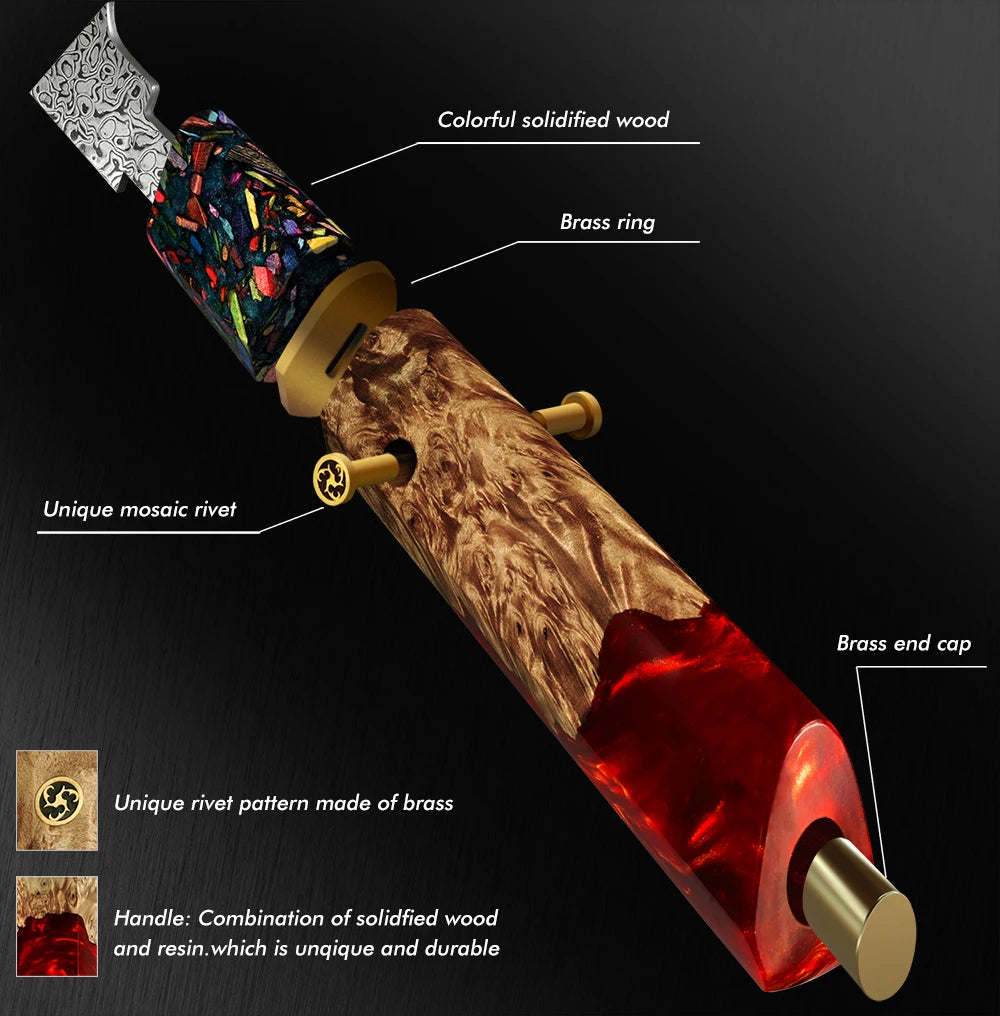 Grandsharp 1-5 Pcs Kitchen Knife Sets 67 Layers Japanese Damascus Knife AUS-10 Steel Chef Utility Knives Sashimi Slicing Cutlery