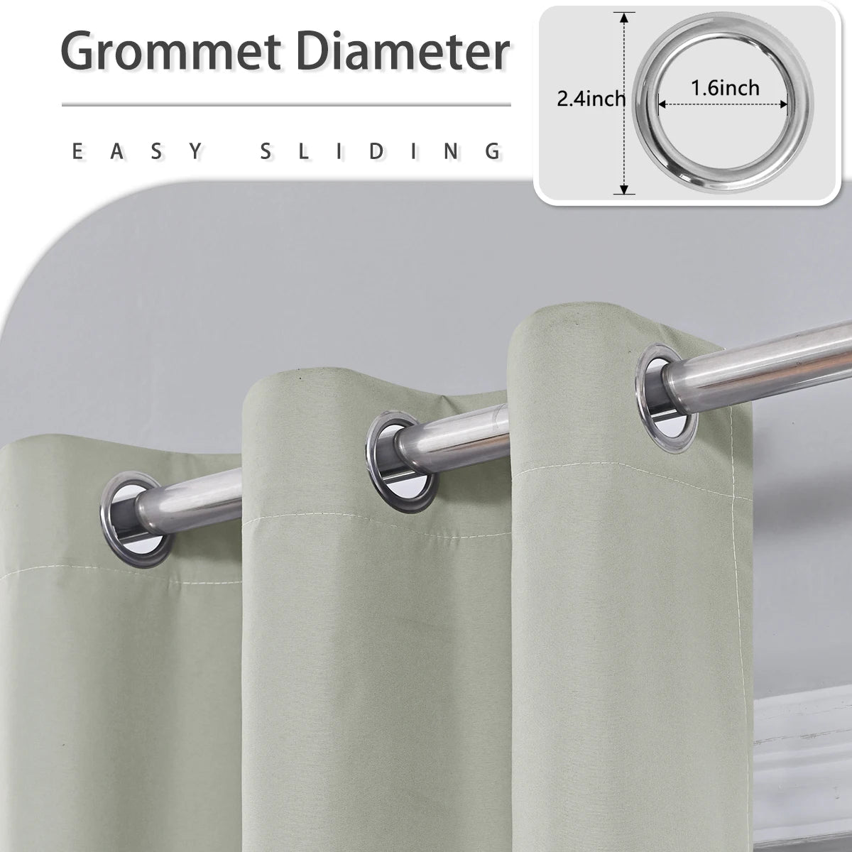 ZhejiangChoice Vorhang Einfarbig - Blackout 140x260