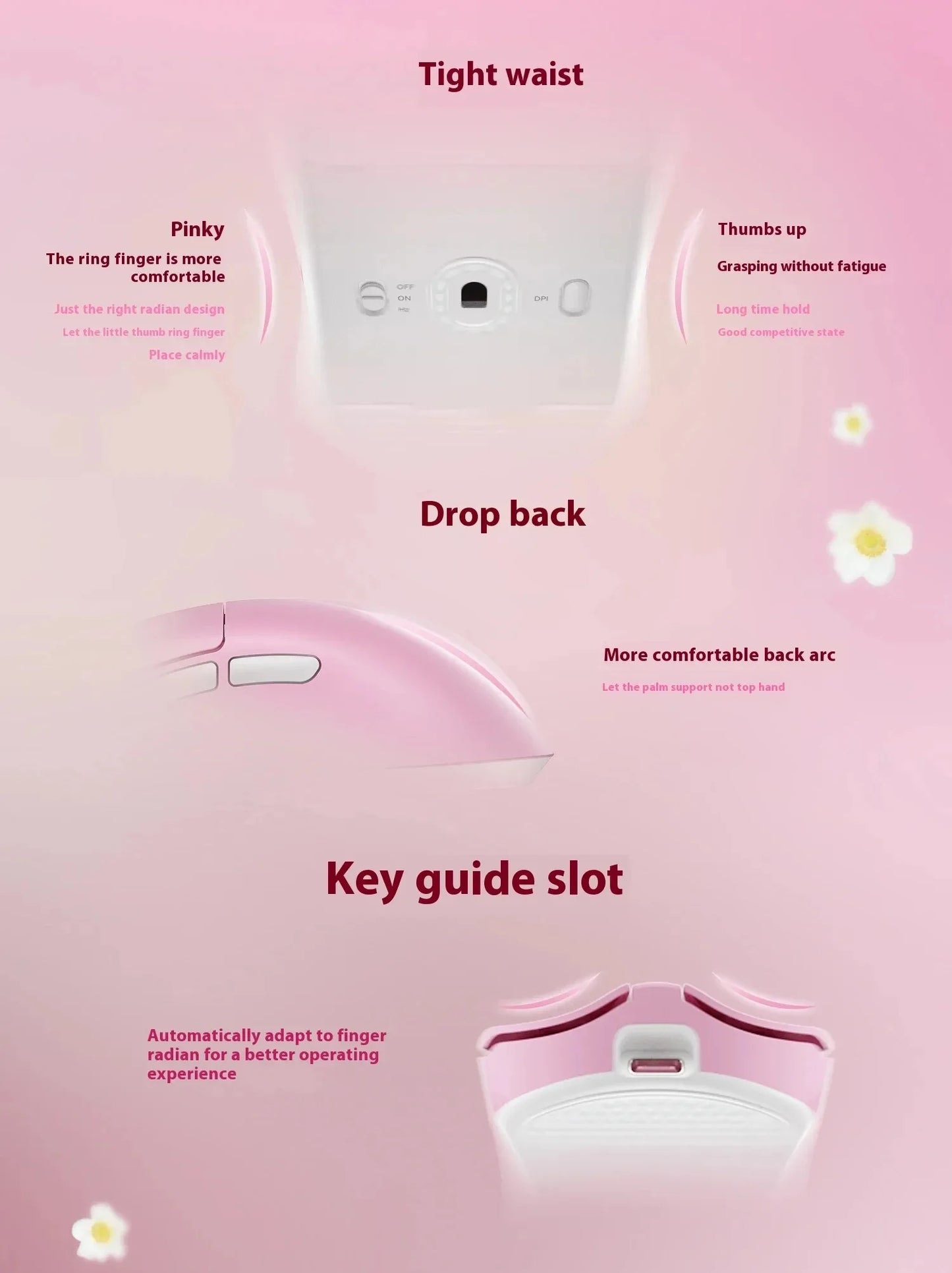 Incott 029 Kabellos Gaming-Maus - PAW3395 32000dpi 34g