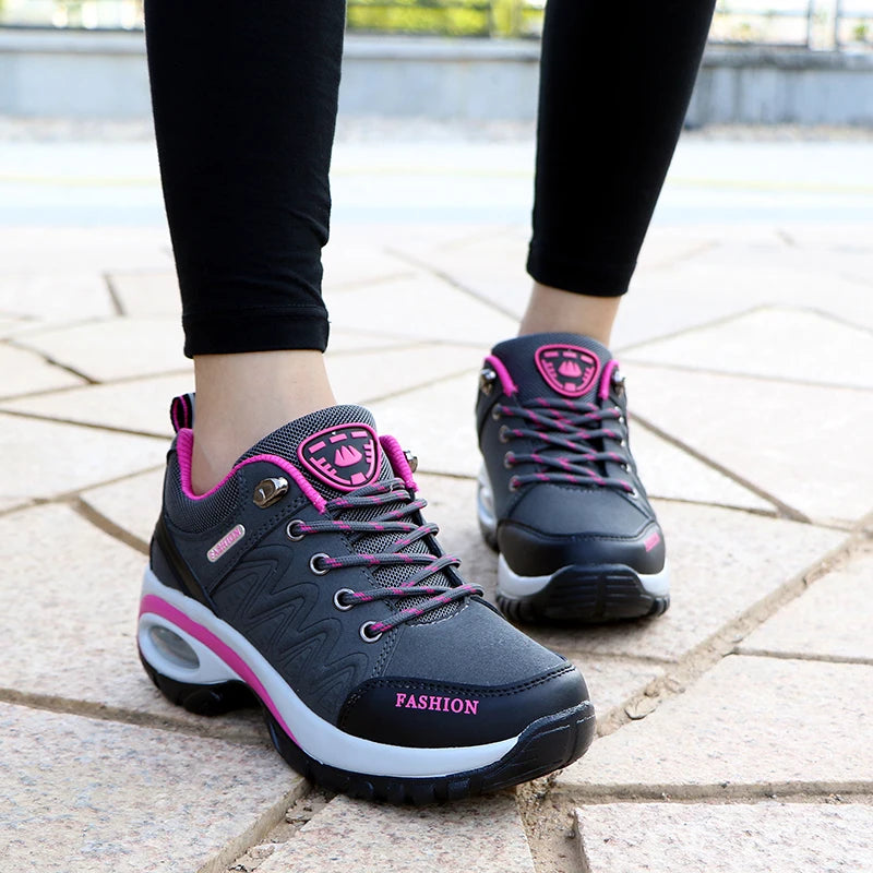 Women platform winter sneakers 2024 New in Casual Fashion Air Cushion Running Sports Shoes for Women Plush Warm Snow Boots