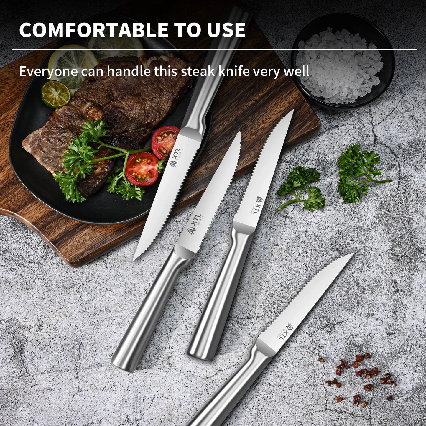Seiko Steakmesser Set Scharfe Klinge - 4/6/8 Stück 20cm