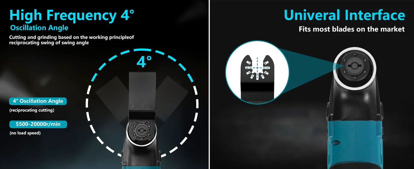 Multifunction Tool for Makita 18V Li-Ion Battery, Multimaster 6 Adjustable Speeds (Batteries Not Included)