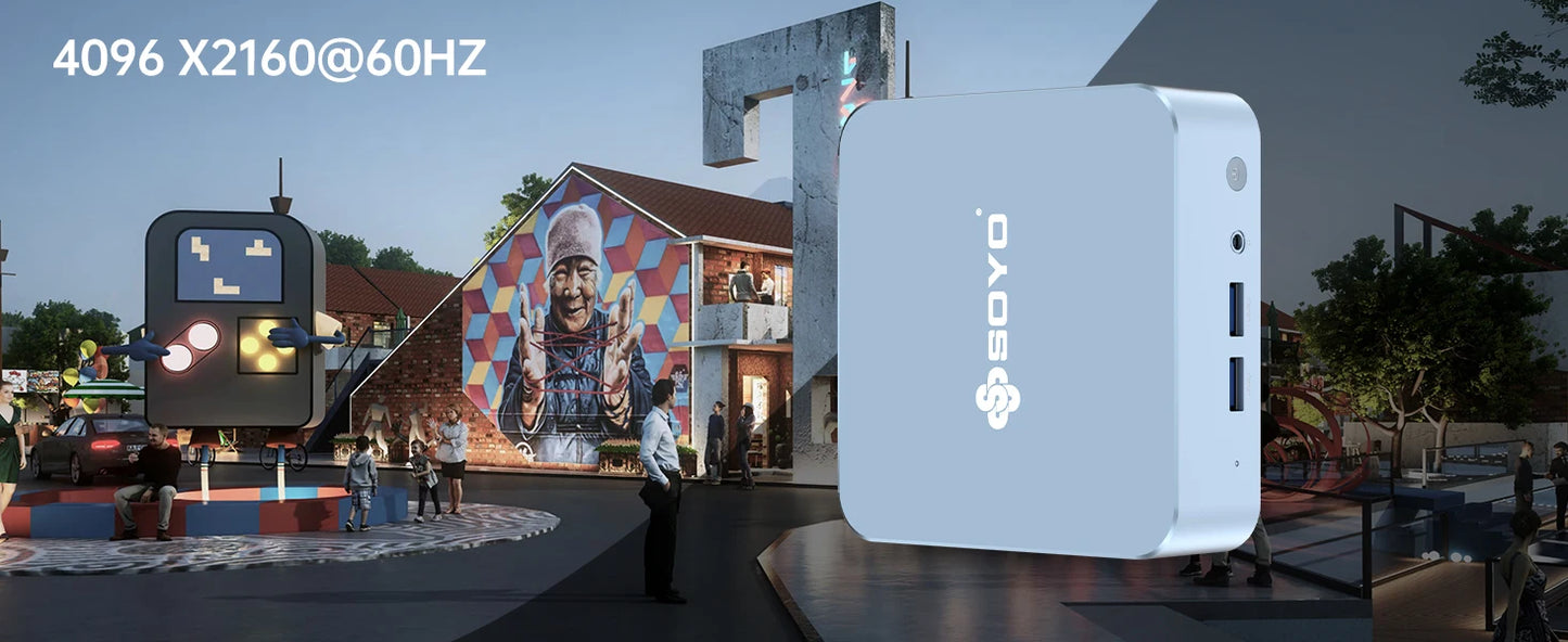 SOYO M4 Air N95 Mini PC - 256GB SSD, 3,4 GHz, kompakt