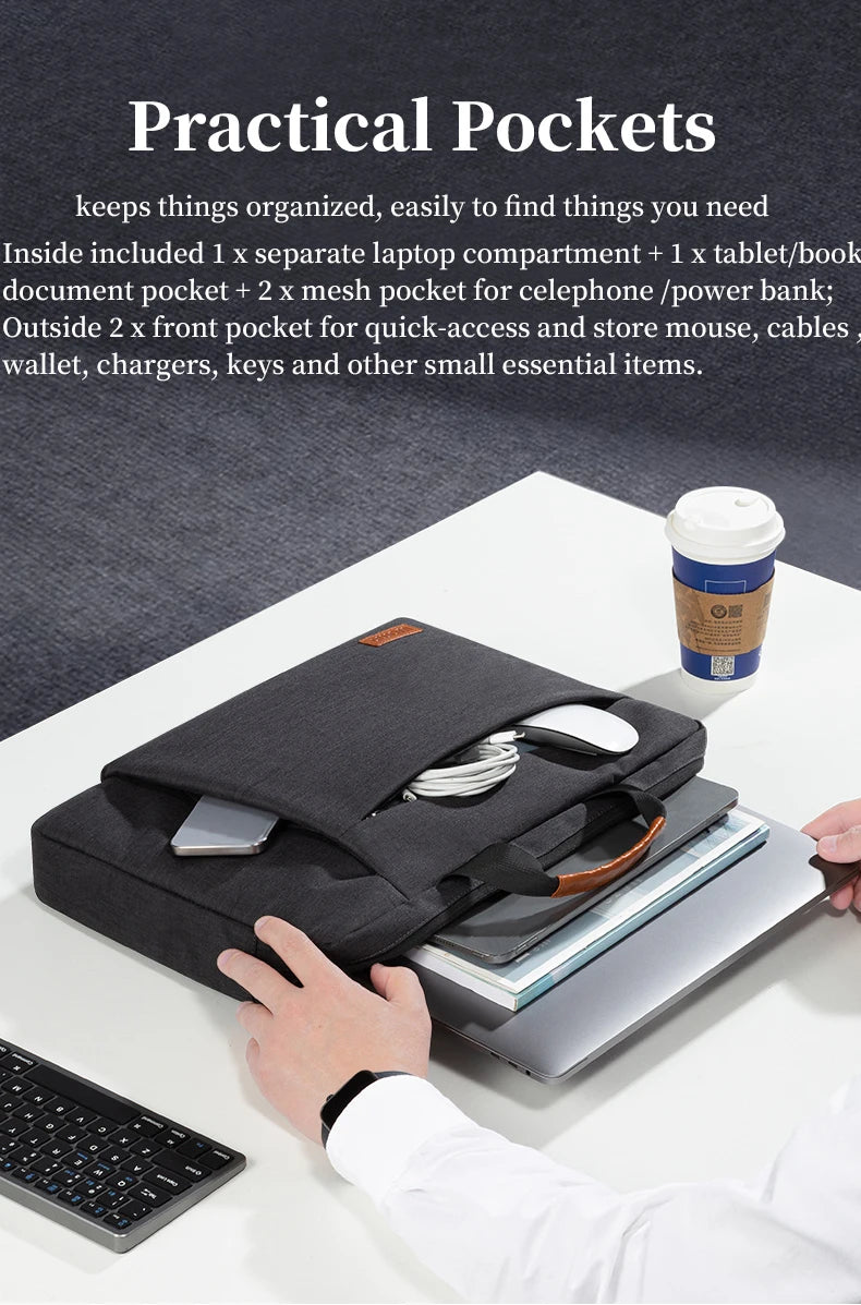WOMT Umhängetasche Business - 15,6 Zoll Polyester Kompakt