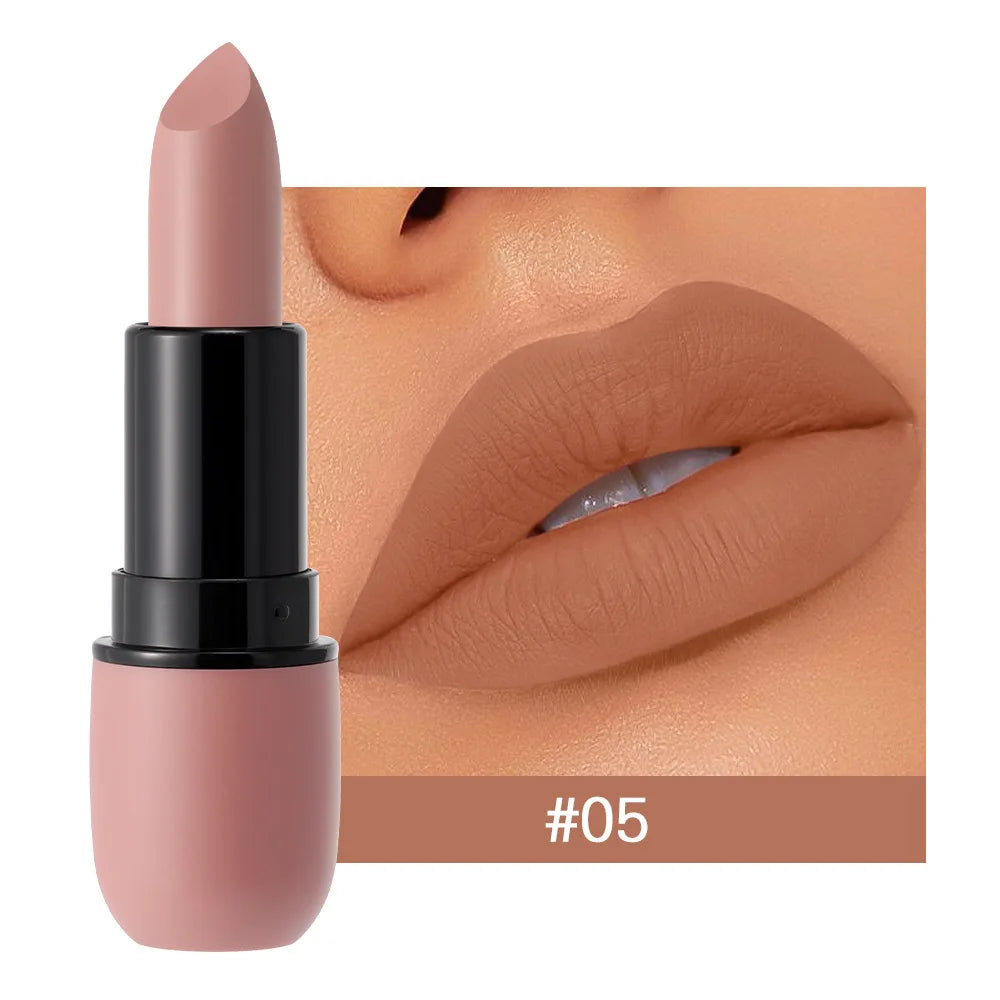 Lippenstift 2025: 6 Colors elegant Matte Lipstick Waterproof Long Lasting - Color Rendering Non-stick Velvet Lips Liner Pencil Woman Makeup Cosmetics Collection
