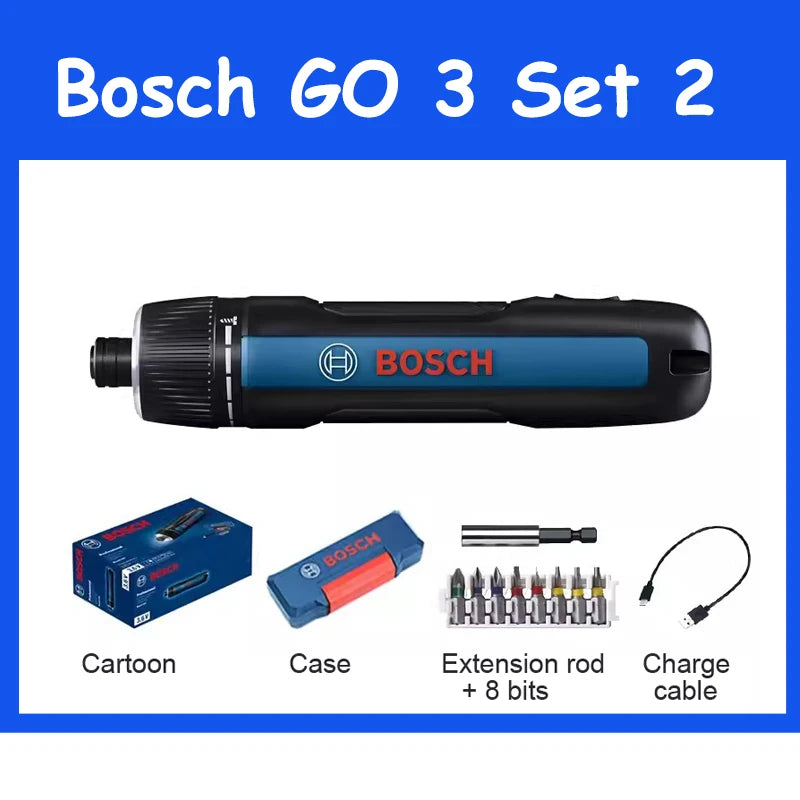 BOSCH GO 3 Electric Screwdriver 3.6V 2Ah Battery 5Nm Screw Driver Forward And Reverse Rotation Screwdriver PK GO 2