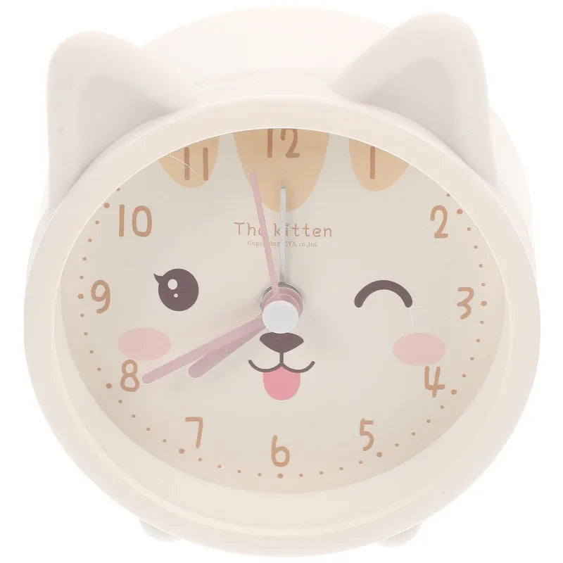 Clock Alarm Light Kids Night Bunny Travel Cute Table Desk Kitten Clocks Portable 12 S Bedroom Ages Lovely Aesthetic