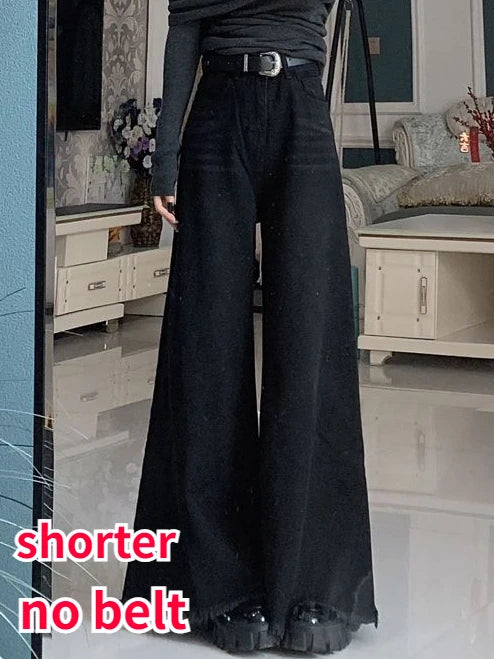 Jeans Women Leisure Streetwear Wide Leg Classic All-match Simple Holiday Retro Design Loose Spring Daily Students Ulzzang Ins