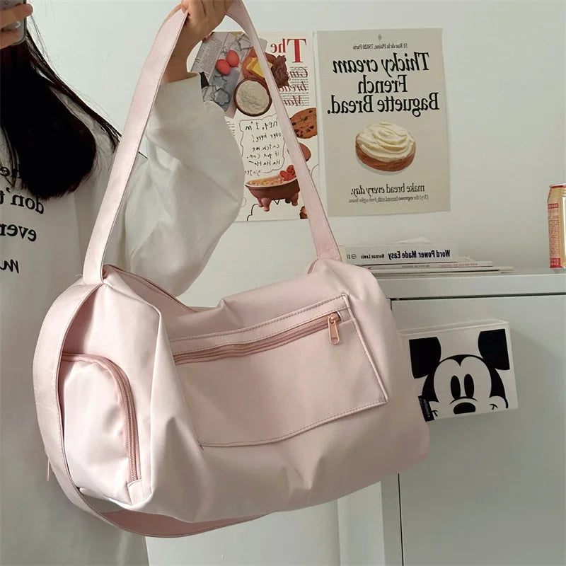 Large Crossbody Travel Tote Bags for Women 2024 Canvas Shoulder Messenger Bag Sports Yoga Satchels Fashion Woman Handbag