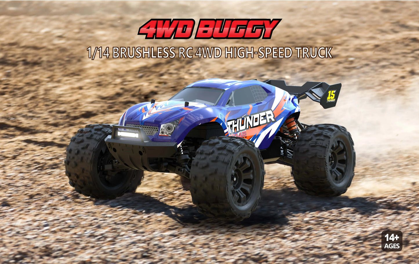 RC-Rennwagen 2025: Teeggi 1:14 High Speed Rc Off-road Car 4WD 100KM/H - Brushless Motor 3S Remote Control Drift Racing Cars Toys For Childrens Gift Collection