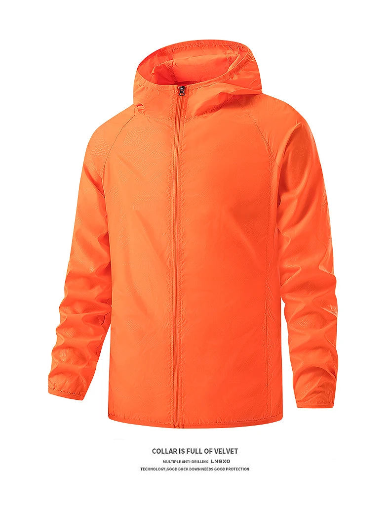 Lngxo Wasserdichte Wanderjacke - UV-Schutz, Größe M/L