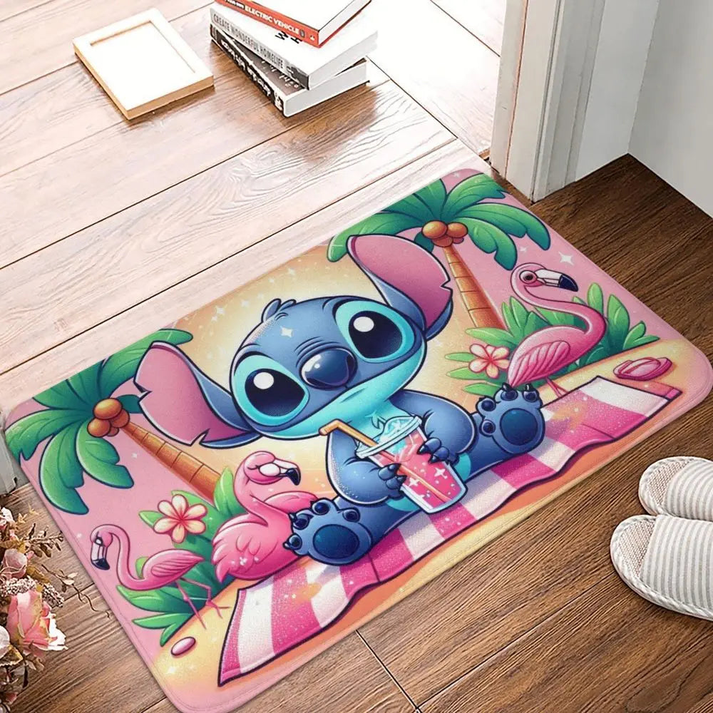 Custom Cartoon Stitch Floor Door Kitchen Bathroom Mat Anti-Slip Outdoor Doormat Bedroom Balcony Entrance Rug Carpet Footpad