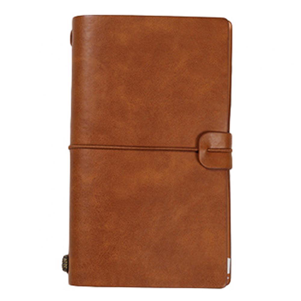 PU Leather Loose Leaf Notebook Traveler Journal Diary Portable Travel Notepad Diary Notebook Pen Holder Record Book Stationery