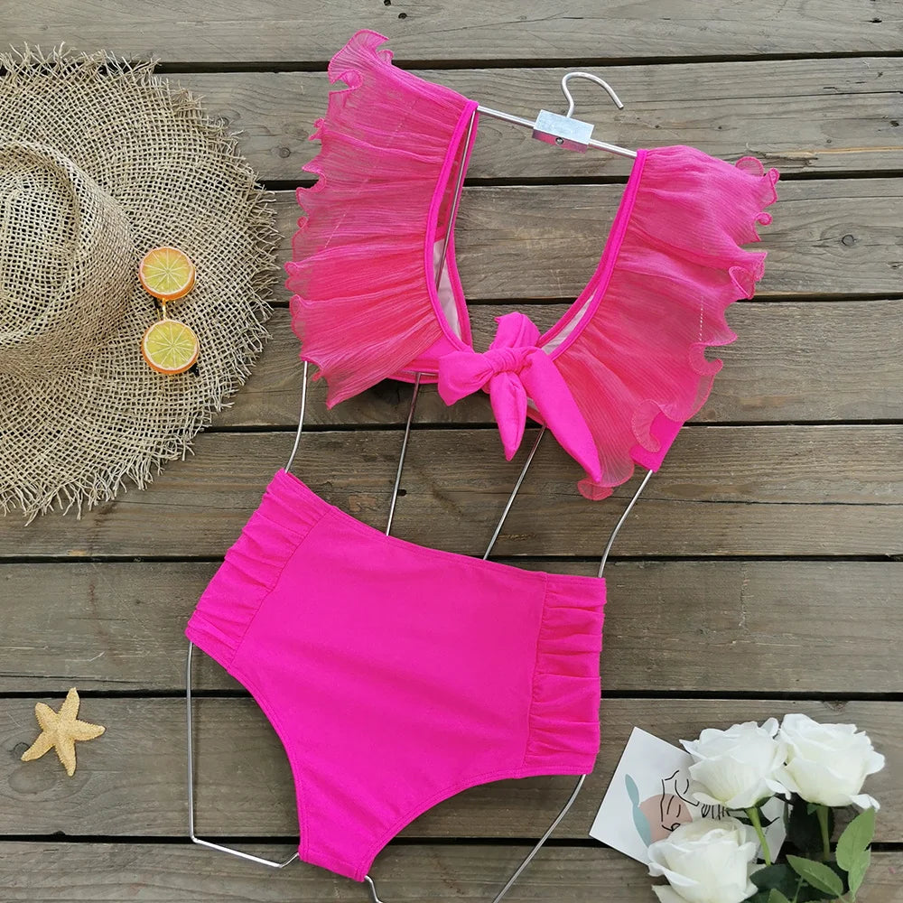 High Waist Schwimmbekleidung Frauen Schwimmanzug 2025 - Ashgaily Elegant Beach Fashion