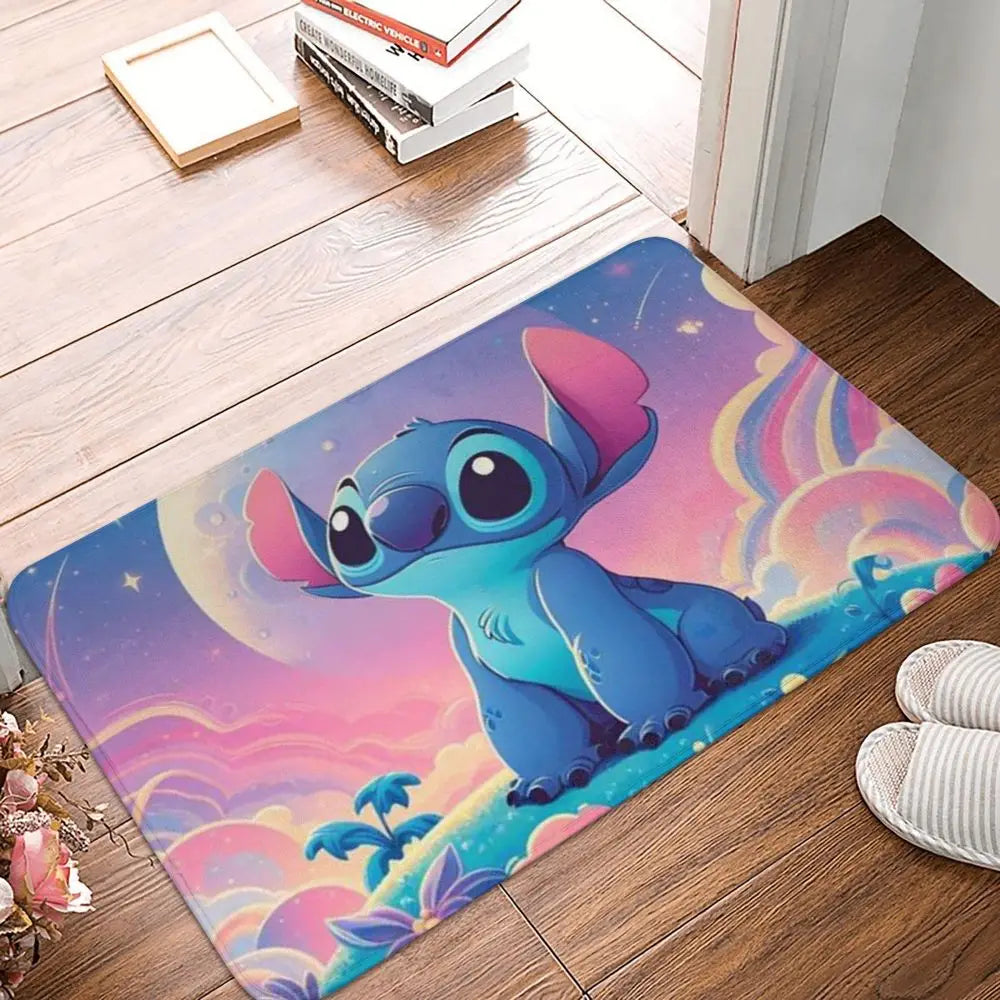 Custom Cartoon Stitch Floor Door Kitchen Bathroom Mat Anti-Slip Outdoor Doormat Bedroom Balcony Entrance Rug Carpet Footpad
