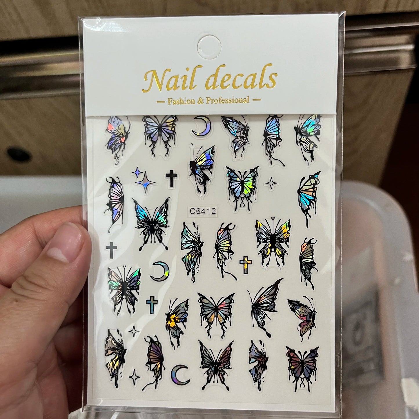 Fluturi Holo Y2K MAFANAILS - 12 Autoadezive