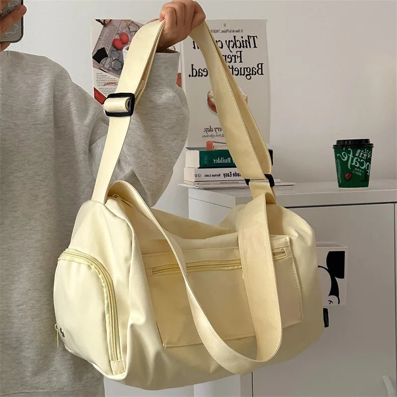 Large Crossbody Travel Tote Bags for Women 2024 Canvas Shoulder Messenger Bag Sports Yoga Satchels Fashion Woman Handbag