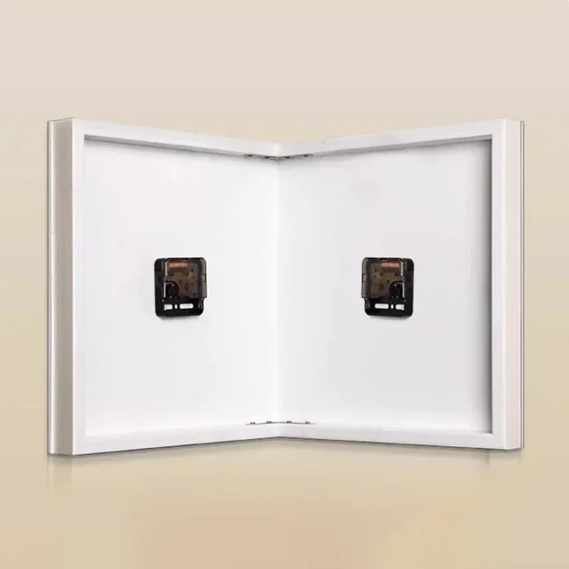 LED-Wanduhr 2025: Double-sided Creative Living Room Modern Art LED Light Corner Clocks Hanging Collection