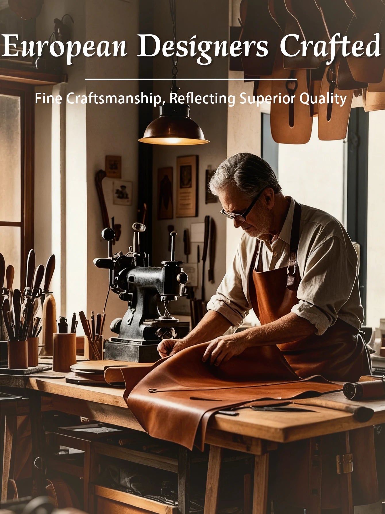 AbfuberCN Stiefeletten Handgefertigte Outdoor Lederschuhe - Größe EU, Obermaterial Leder, Schnürverschluss