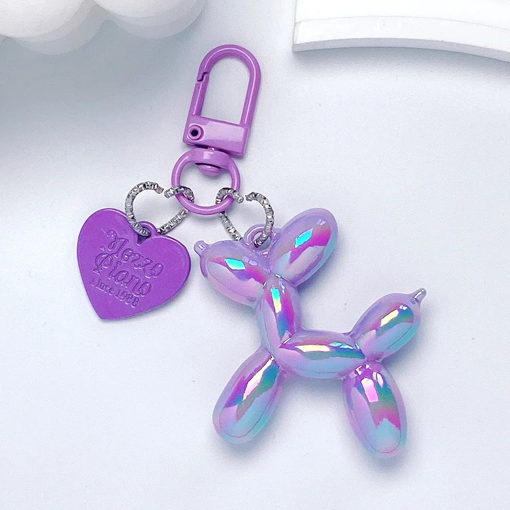 Damen Schlüsselanhänger 2025 - Adorable Balloon Dog Y2k Bag Charms Cute Puppies Acrylic