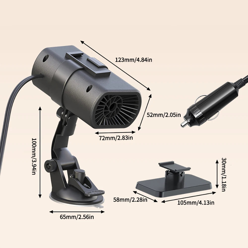 Hot 12V 200W Frost Snow Mist Removal Machine Adjustable Window Windshield Defrosting Heater Portable Car Heater for Vehicles