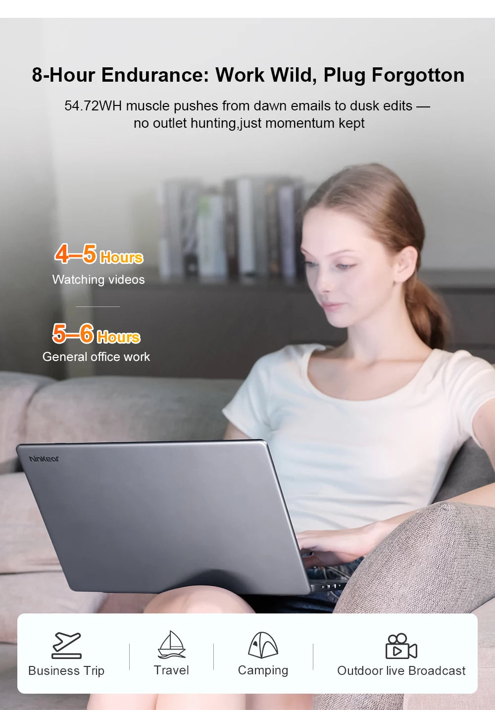 Ninkear A15 Pro Ryzen 5 - 16GB RAM, SSD de 512GB, 16 inci