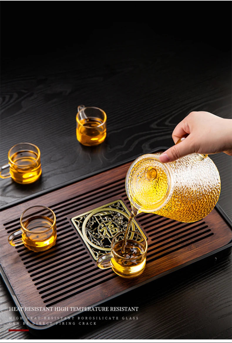 GIANXI High Quality Heat Resistant Glass Tea Pot Chinese Kung Fu Tea Set Puer Kettle Coffee Glass Pot Convenient Office TeaPot