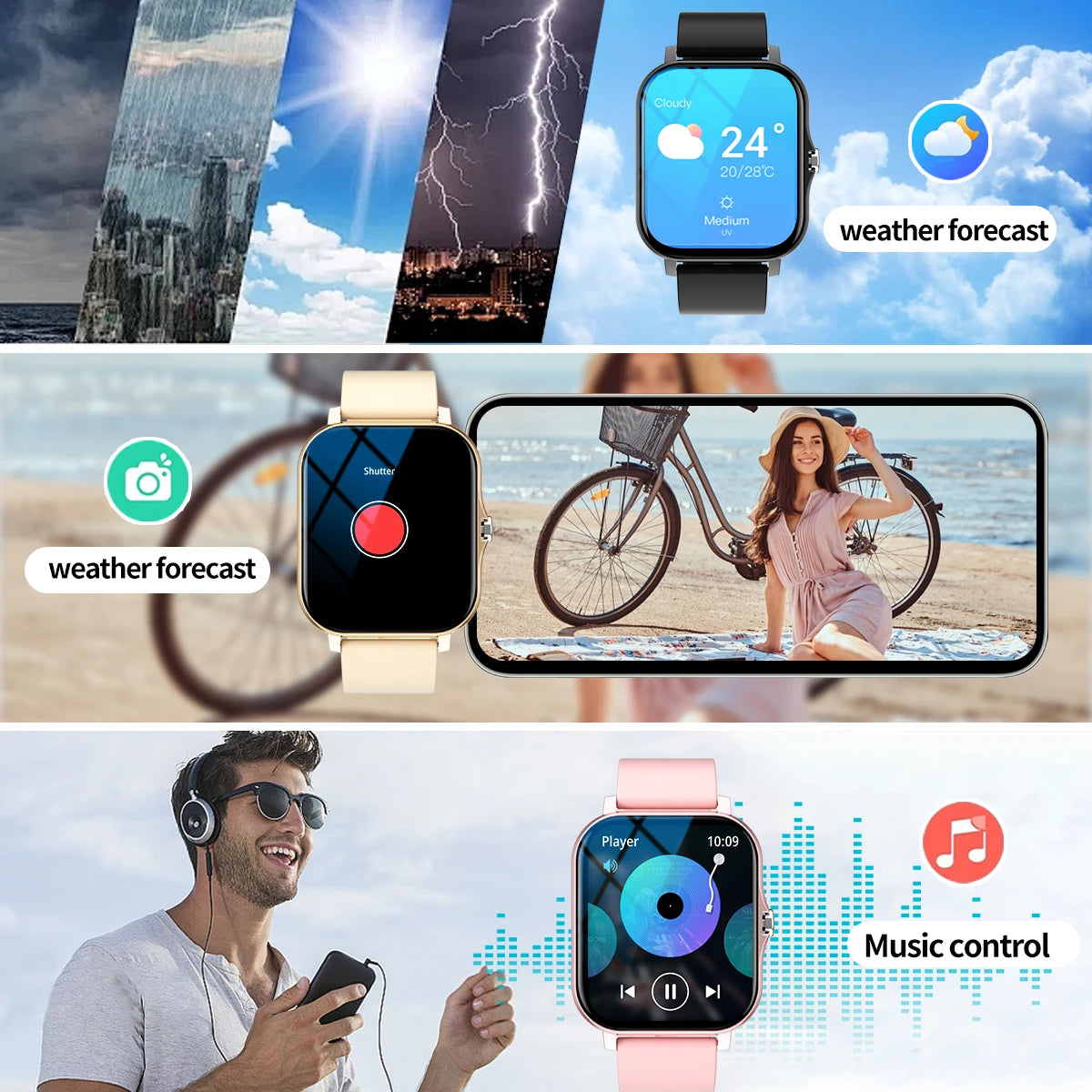 Smartwatch 2025: Outdoor Sports Wireless Calling - Multifunktional Herren Damen Sport Collection