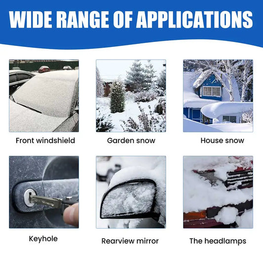 Frost-Away Defroster Spray Multifunctional Safe Ice Melting Agents Spray For Car Window