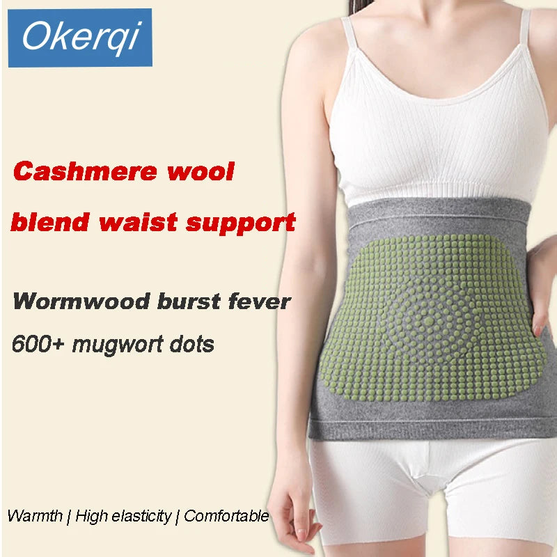 Centură de susținere a taliei din cașmir, din lână, mai caldă, pentru bărbat și femeie, pentru abdomen și stomac, protector, înfășurare, bandă pentru spate, bretele de încălzire