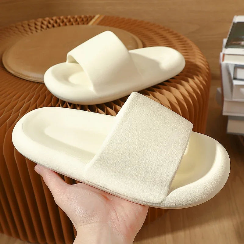 New Soft EVA Slippers Couples Home Slipper Outdoor Beach Summer Sandals Bath Men Flip Flops Non-Slip Women Thick Sole Shoes