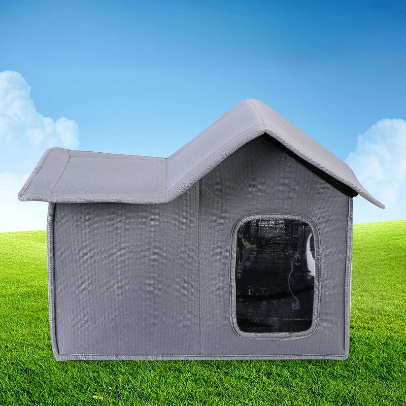 Outdoor Cat House Detachable Roof Design Pet Bed Waterproof Large Space Breathable Easy To Disassemble Cat and Dog Universal Bed