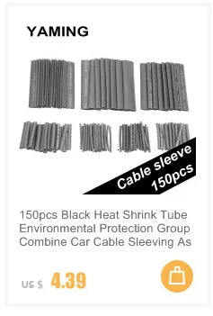 328Pcs Sleeving Wrap Wire Car Electrical Cable Tube kits