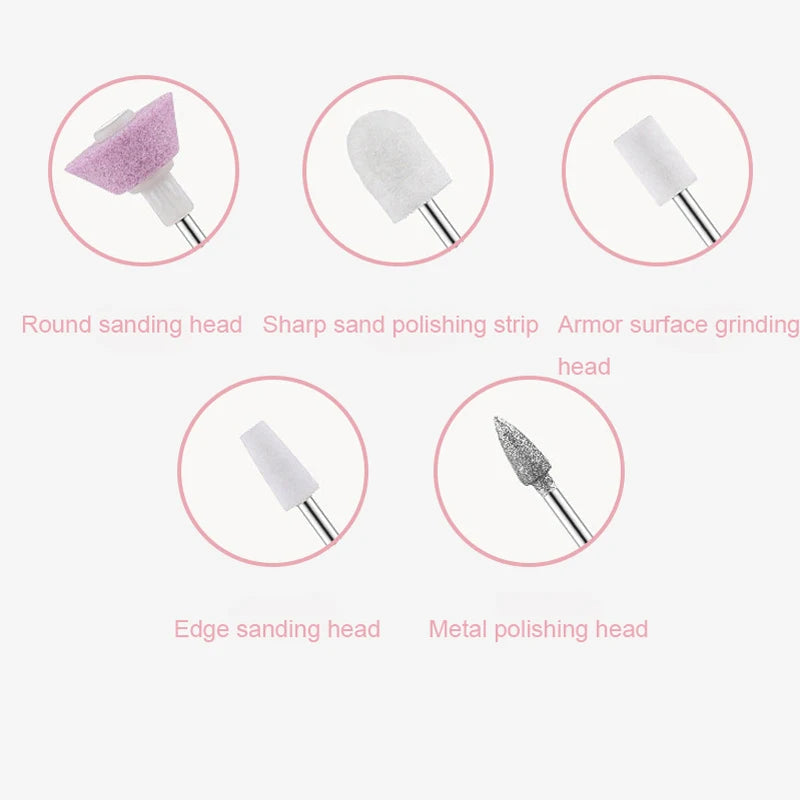 1 buc manichiură pedichiură pilă electrică fără fir pilă unghii mașina de găurit unghii instrument de îngrijire a picioarelor pentru șlefuire asietă poloneză