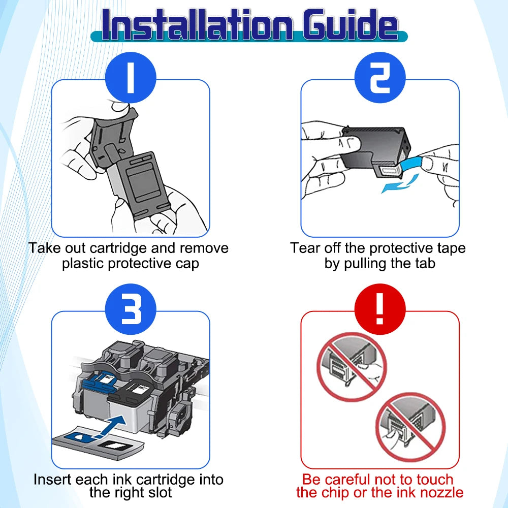 Tintenpatrone 2025: ALIZEO 123 XL 123XL Premium Black Color Remanufactured - Ink Cartridge HP123XL HP123 HP Deskjet 2130 2131 Printer Collection