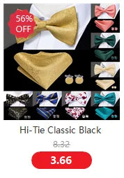 Hi-Tie Peach Pink Salmon Silk Mens Bow Tie Pocket Square Cufflinks Set Pre-tied Butterfly Knot Bowtie for Male Wedding Business