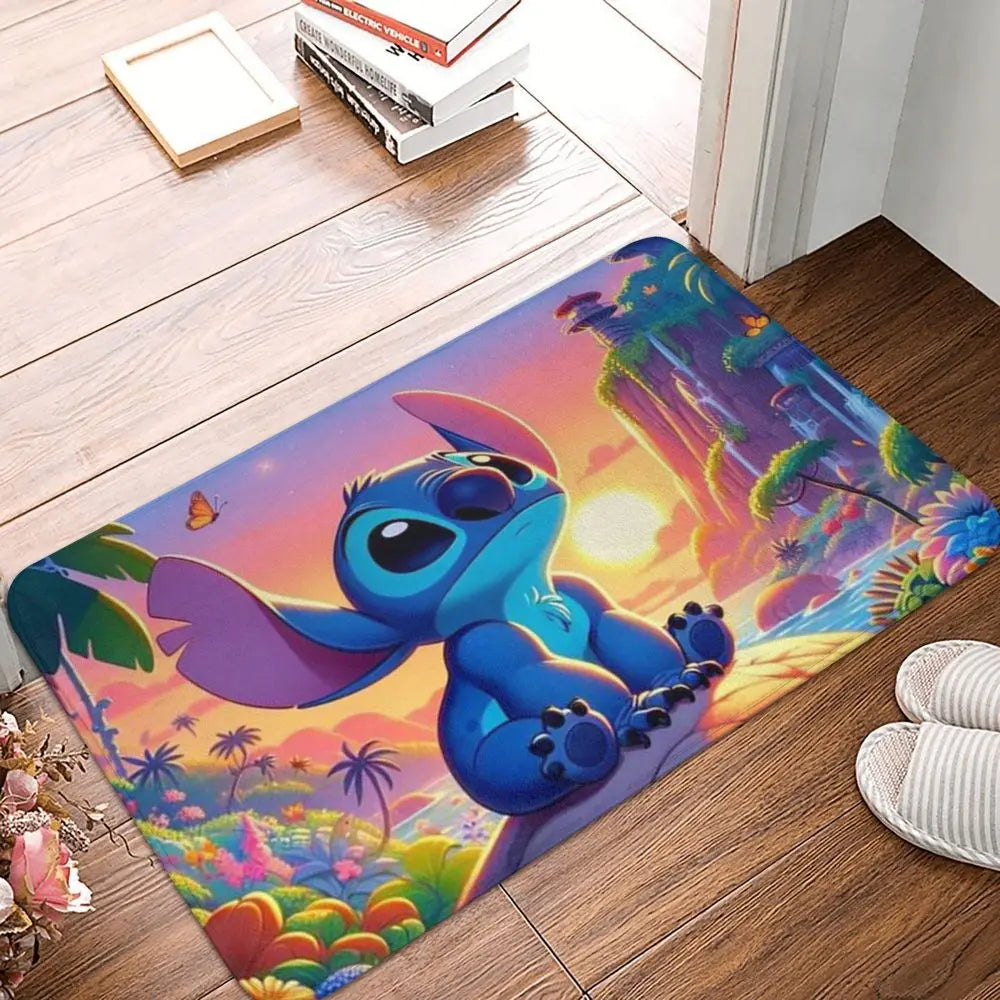Custom Cartoon Stitch Floor Door Kitchen Bathroom Mat Anti-Slip Outdoor Doormat Bedroom Balcony Entrance Rug Carpet Footpad
