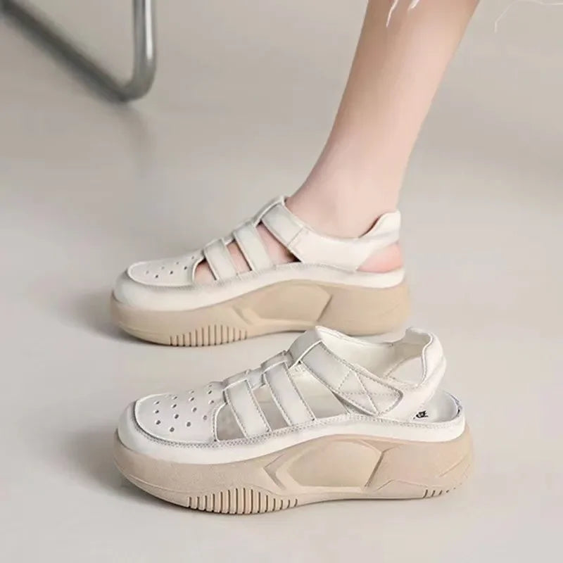 Women's Summer Casual Footwear Ladies Sports Sandals Fashion Closed Toe Sandals Shoes Woman Hollow Out Comfort Walk Sandalias