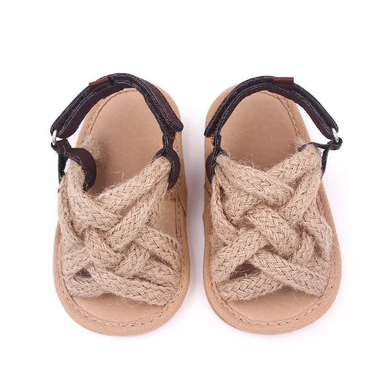 Baby Mädchen Blumen Spitze Krippe Sandalen 2025 - Süße Sommer Weiche Sohle Flache Prinzessin Schuhe - Säugling Rutschfest Erste Laufschuhe