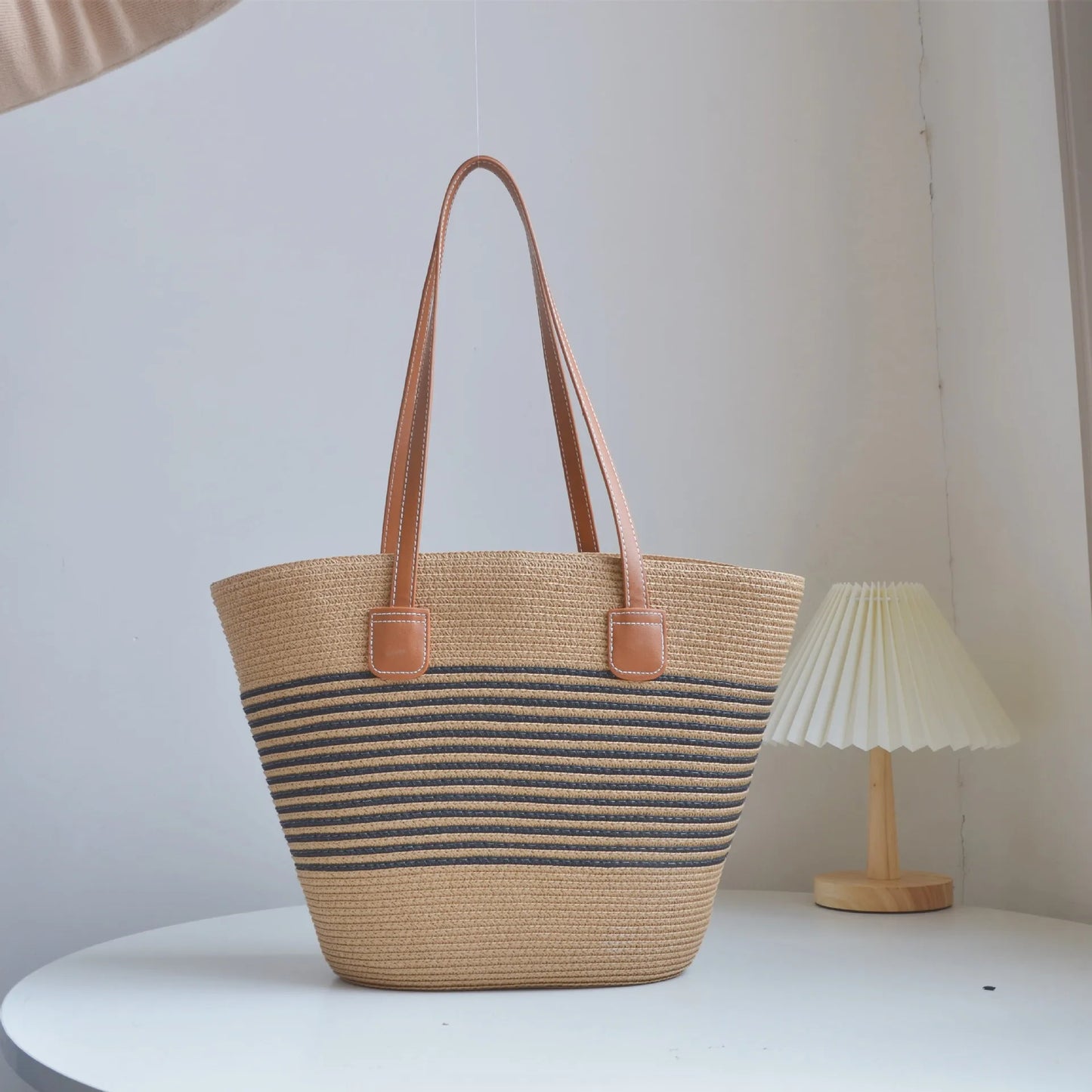 Genți de plajă de lux la modă țesute, geantă de umăr pentru femei, genți de mână din paie lucrate manual, tendință de vară, geantă de călătorie de mare capacitate 2023