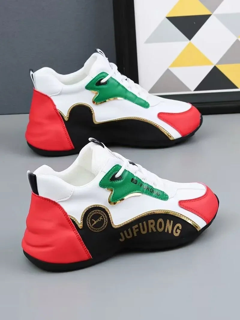 Man 2024 Luxury Sneakers Sports Shoe Women Casual Sneakers Chunky Sneakers Couples New Designer Soft-soled Leather Running Shoes