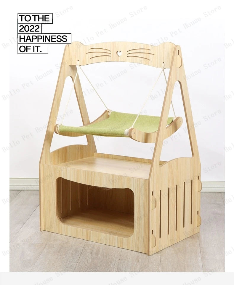 Multifunktional Luxus Katzen Villa Doppelstöckig Haustier Haus Vier-Jahreszeiten Universal Katzen Nest Katzen Hängematte Haustier Spielzeug Haustier Zubehör