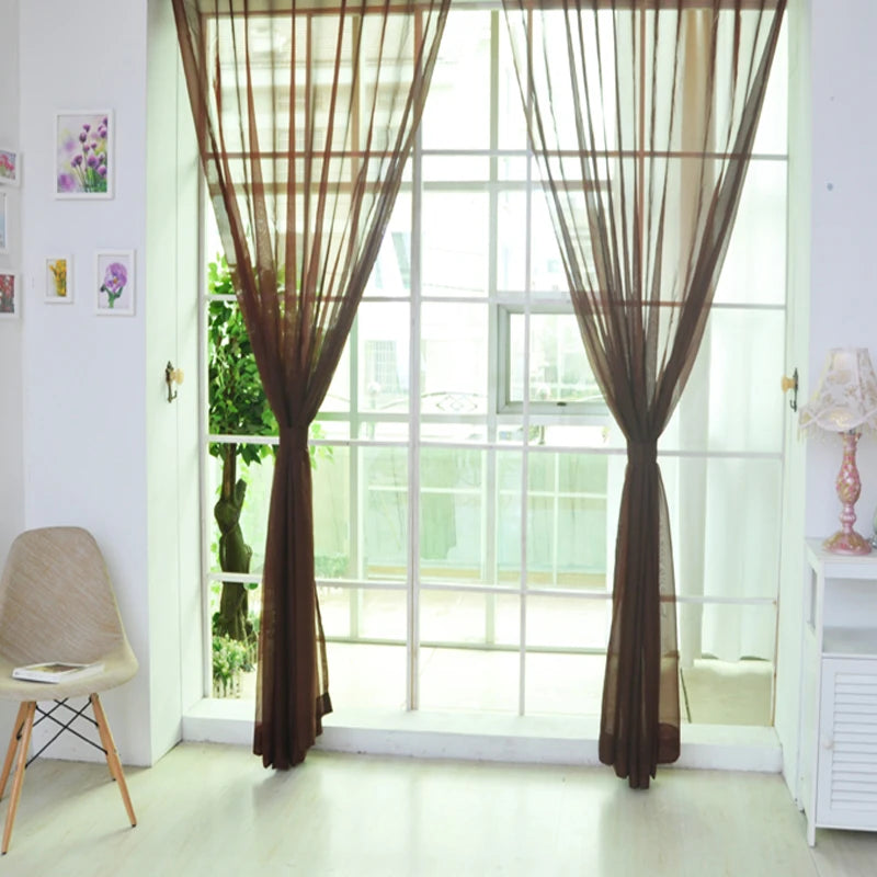 Zhejiang C Voile Gardine - 100 Prozent Polyester 140x250 Cm